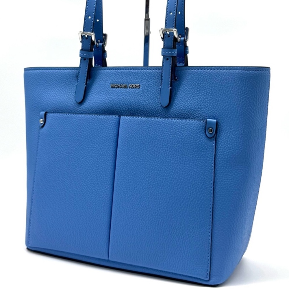 Michael Kors Jet Set Medium Pocket Tote Bag South Pacific Blue